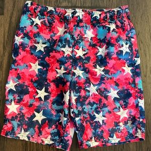 Under Armour patriotic swim trunks
